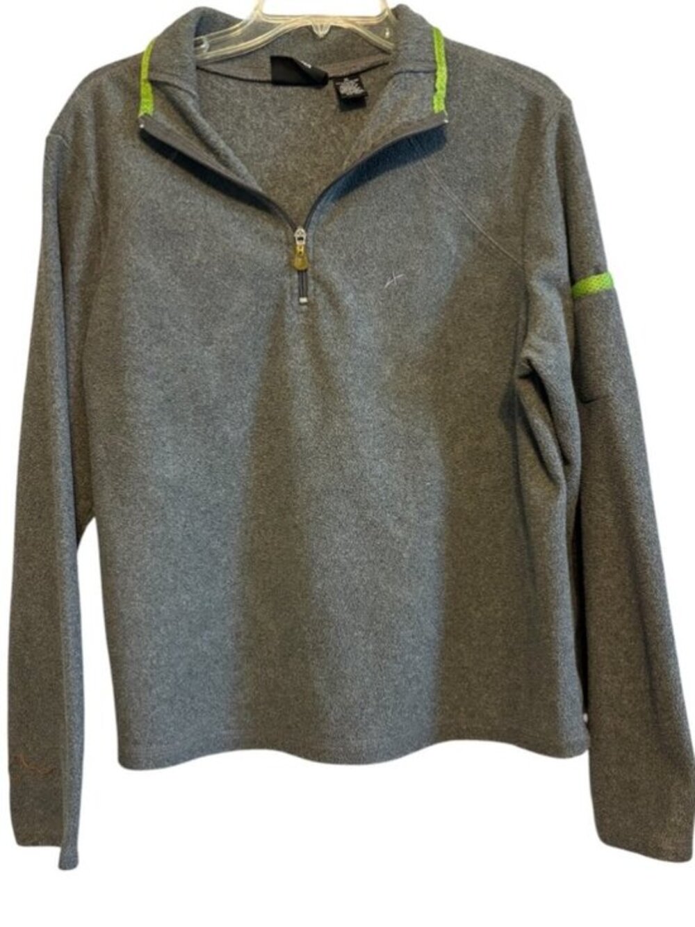 Athletech Gray Women’s Fleece Slip Over Short Zipper Size XL